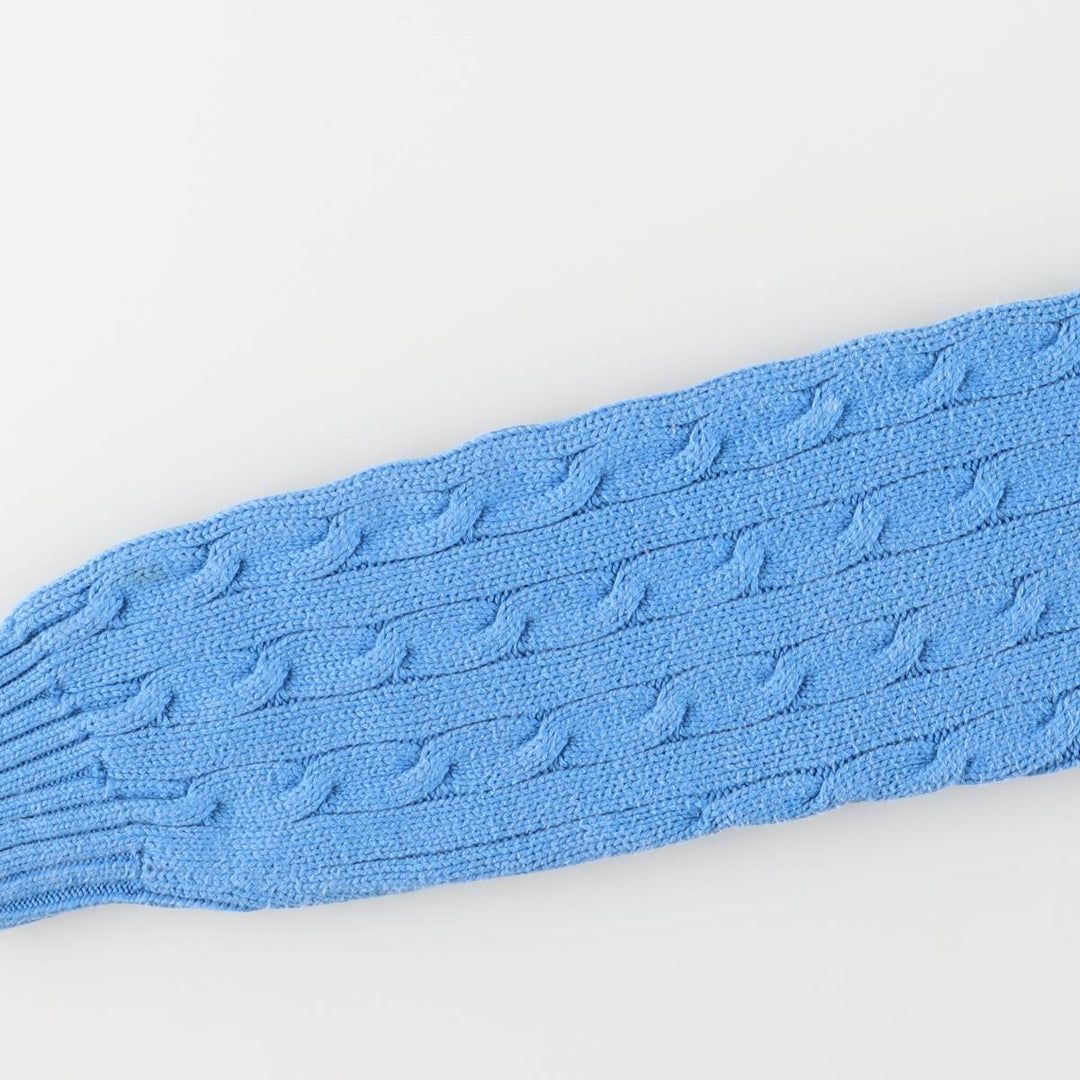 Ralph Lauren cable knit cotton sweater, size L cotton Blue type light blue Vintage Second Hand