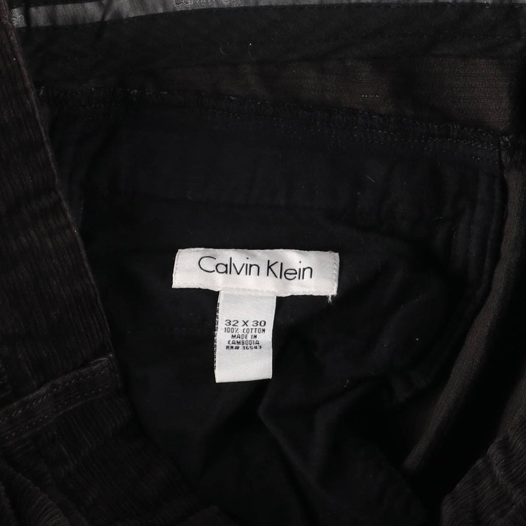 Calvin Klein corduroy pants for men, size W33 cotton black type Vintage Second Hand