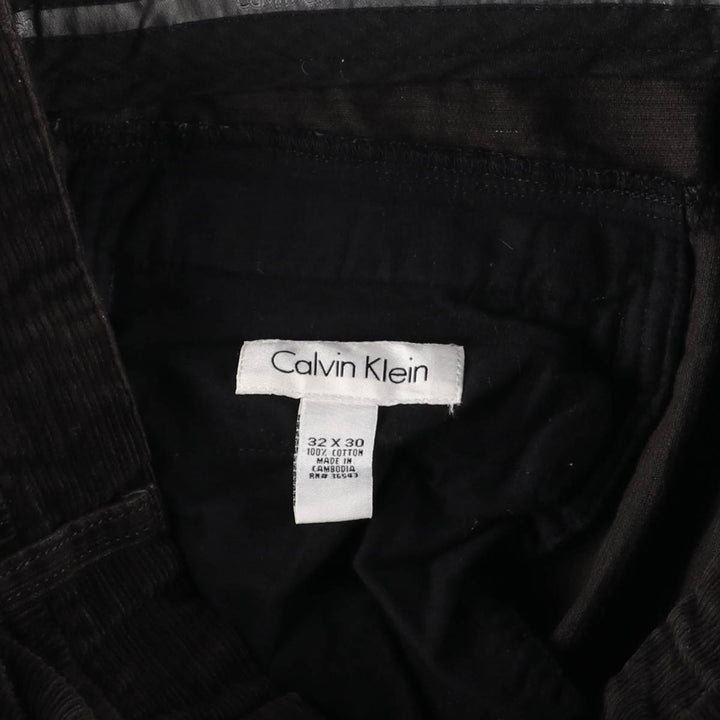 Calvin Klein corduroy pants for men, size W33 cotton black type Vintage Second Hand