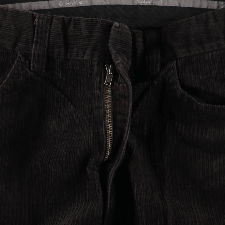 Calvin Klein corduroy pants for men, size W33 cotton black type Vintage Second Hand