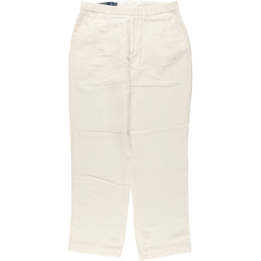Ralph Lauren POLO by Ralph Lauren linen pants, slacks, men's size W35 linen white type Vintage Second Hand