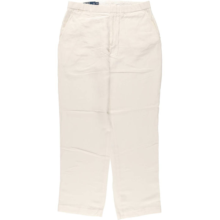 Ralph Lauren POLO by Ralph Lauren linen pants, slacks, men's size W35 linen white type Vintage Second Hand