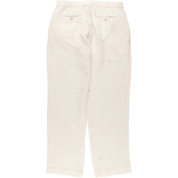 Ralph Lauren POLO by Ralph Lauren linen pants, slacks, men's size W35 linen white type Vintage Second Hand