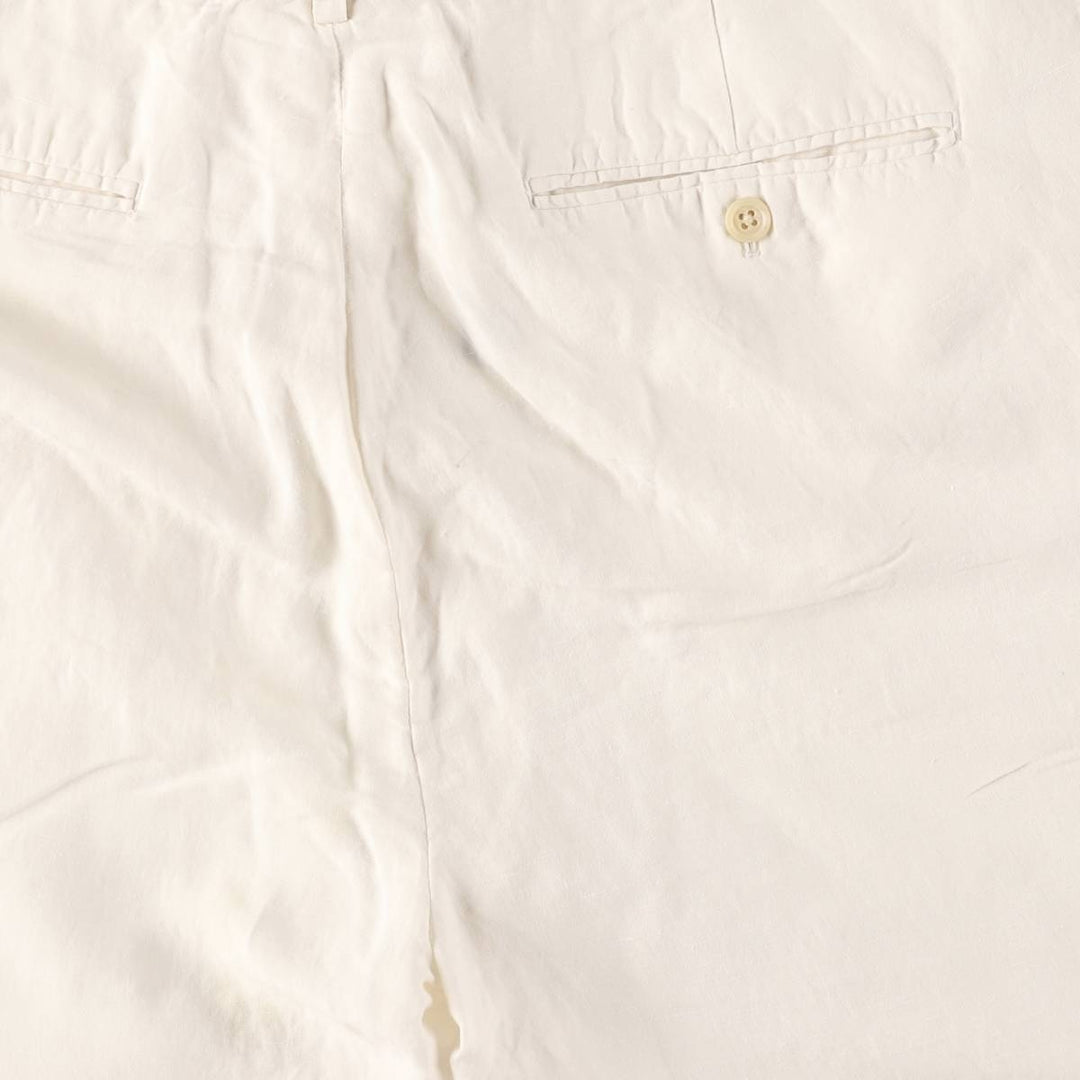 Ralph Lauren POLO by Ralph Lauren linen pants, slacks, men's size W35 linen white type Vintage Second Hand