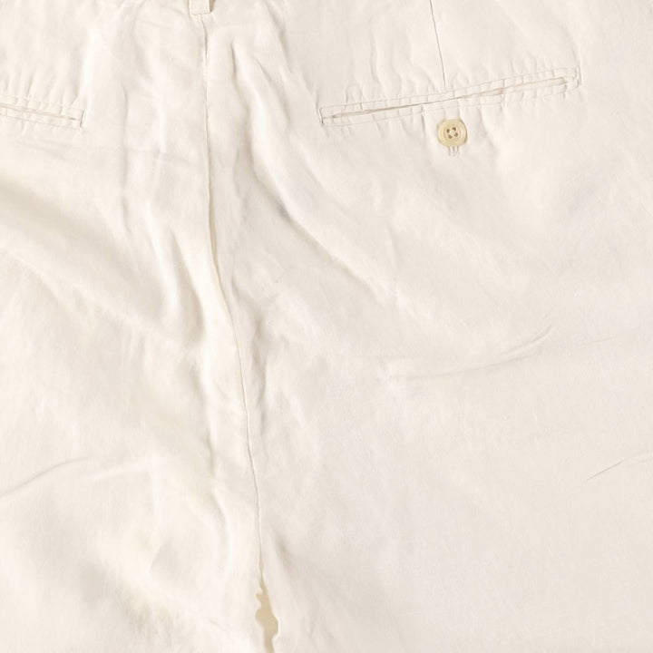 Ralph Lauren POLO by Ralph Lauren linen pants, slacks, men's size W35 linen white type Vintage Second Hand