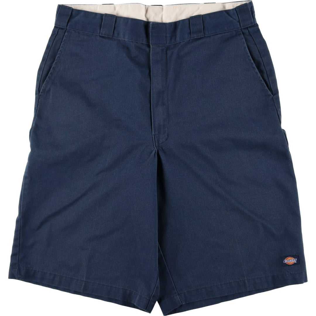 Dickies Work Shorts, Half Pants, Men's, W36 equivalent polyester blue type Vintage Second Hand
