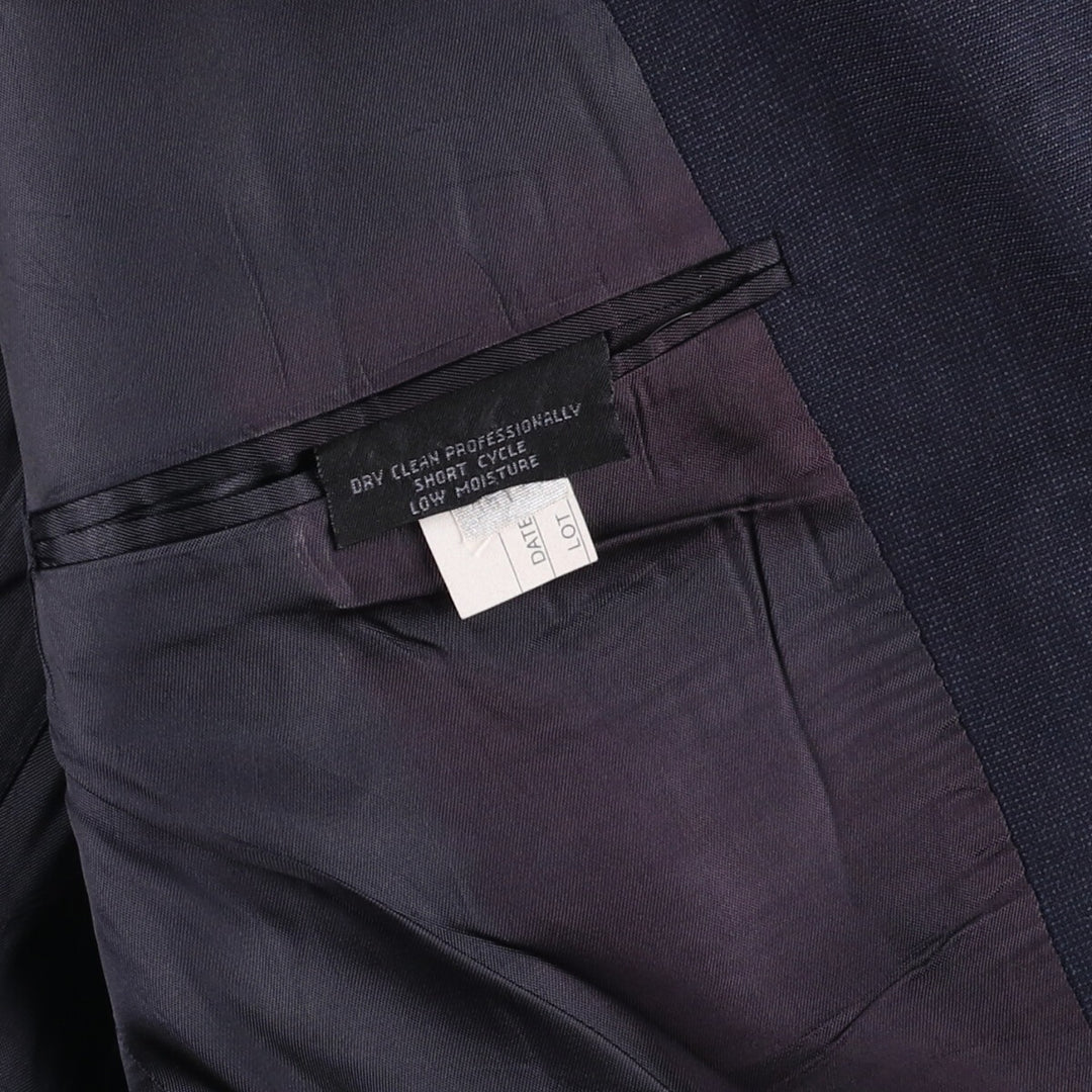 Christian Dior MONSIEUR wool tailored jacket, made in the USA, men's size XL wool navy blue type Vintage Second Hand