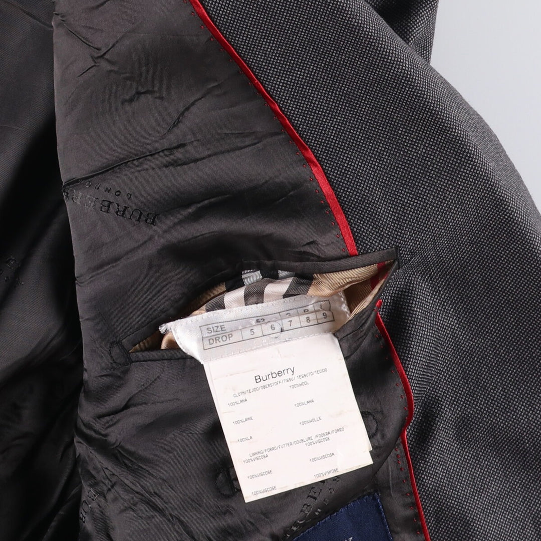 Burberry's London wool tailored jacket, size M wool Charcoal Vintage Second Hand