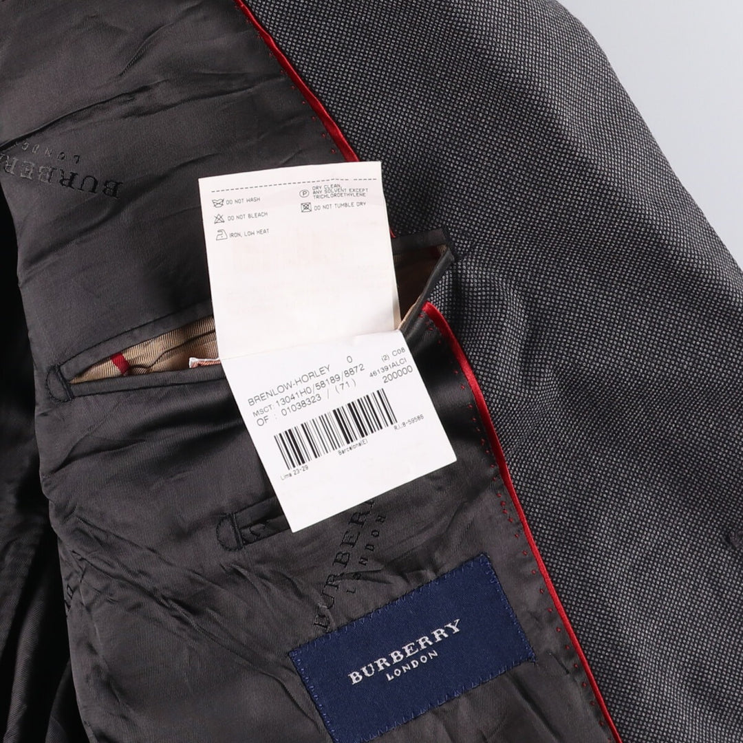 Burberry's London wool tailored jacket, size M wool Charcoal Vintage Second Hand