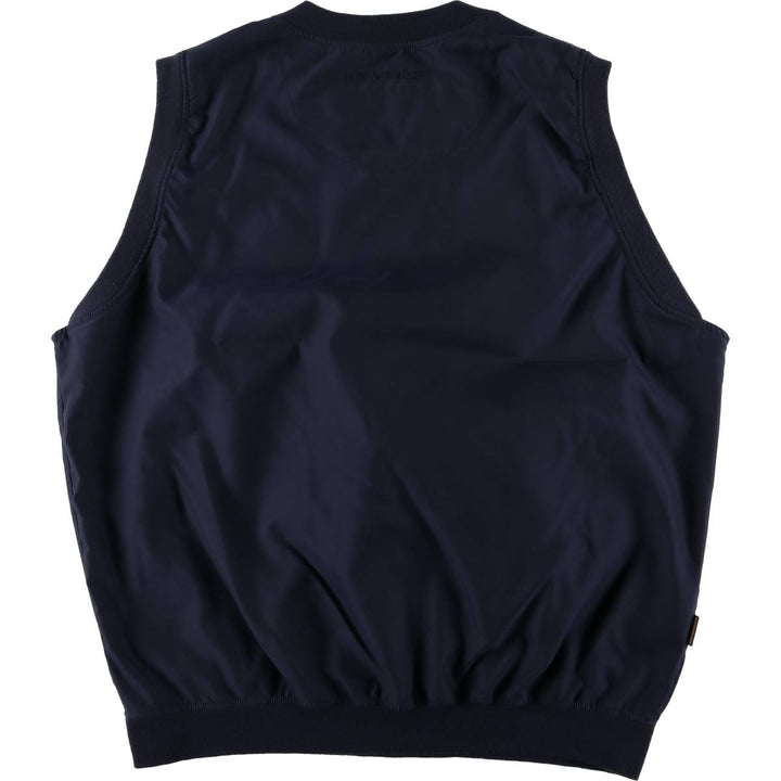 SUN MOUNTAIN V-Neck Warm-Up Vest, Men's XL polyester navy blue type Vintage Second Hand