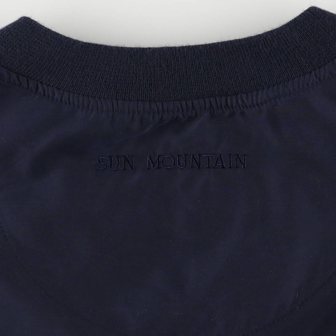 SUN MOUNTAIN V-Neck Warm-Up Vest, Men's XL polyester navy blue type Vintage Second Hand