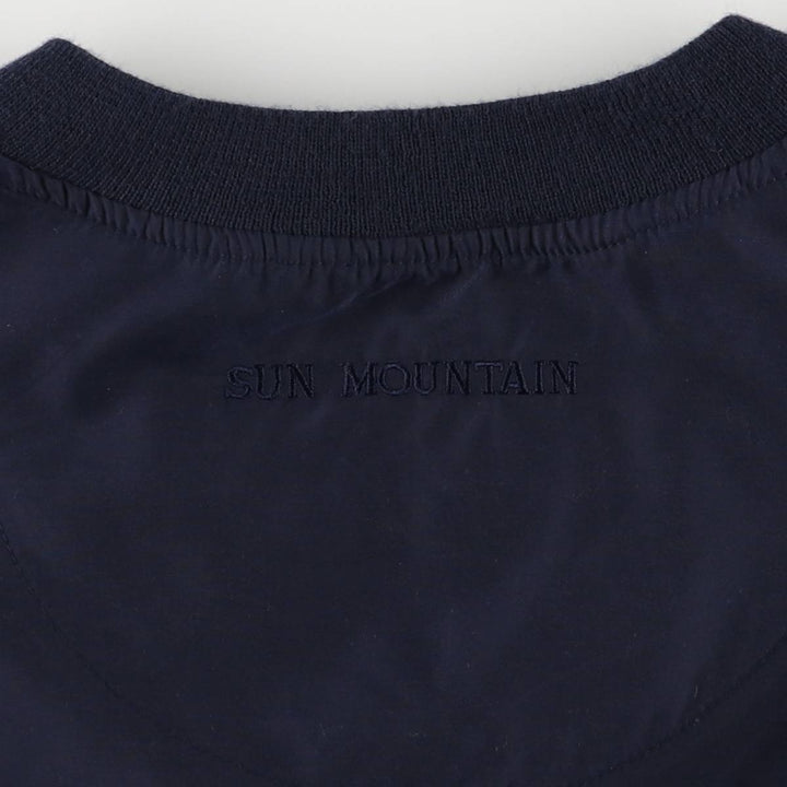 SUN MOUNTAIN V-Neck Warm-Up Vest, Men's XL polyester navy blue type Vintage Second Hand
