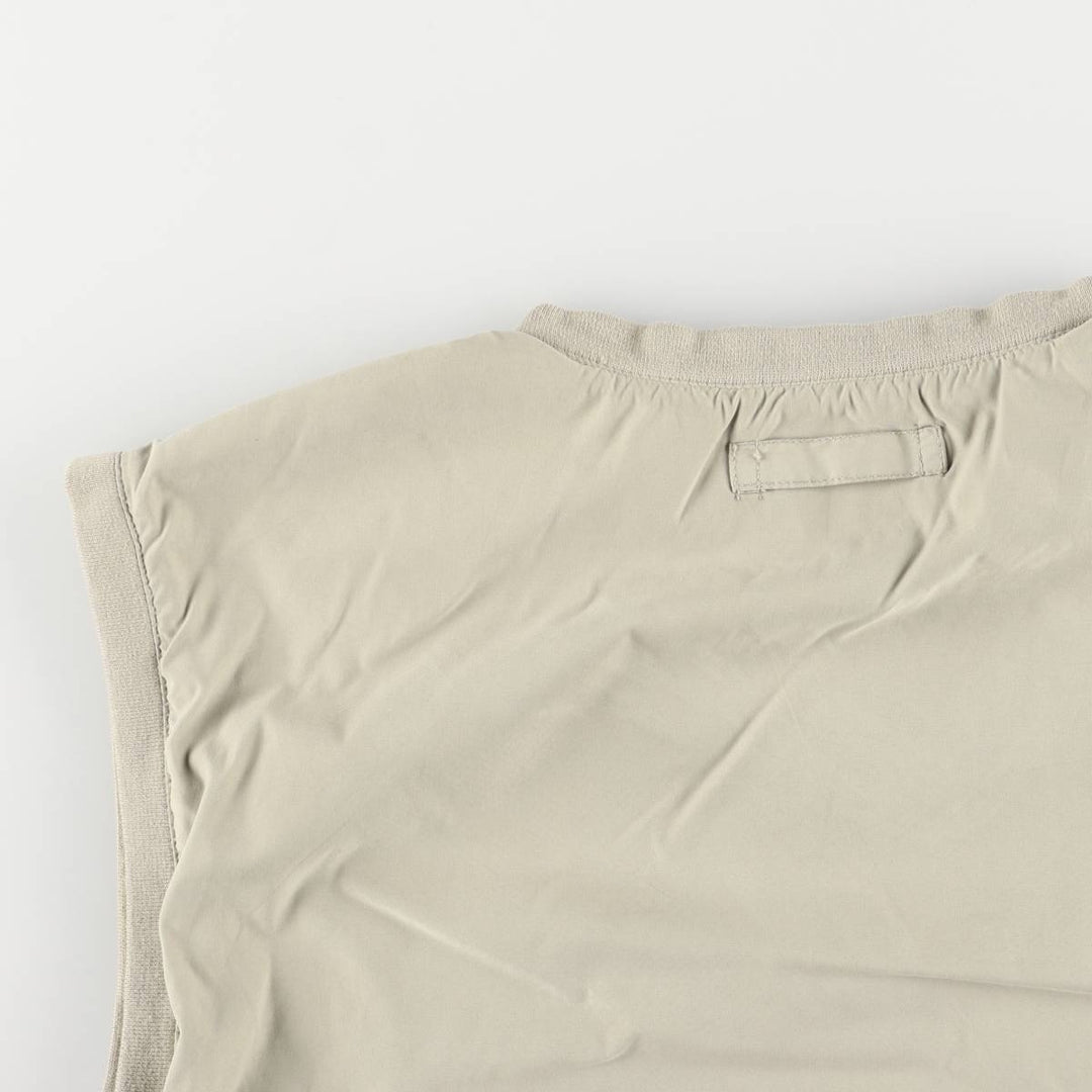 IZOD V-neck warm-up vest, men's size L polyester Khaki type beige Vintage Second Hand