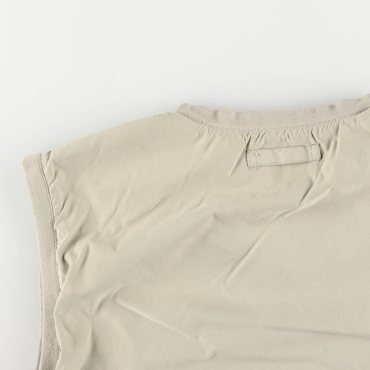 IZOD V-neck warm-up vest, men's size L polyester Khaki type beige Vintage Second Hand