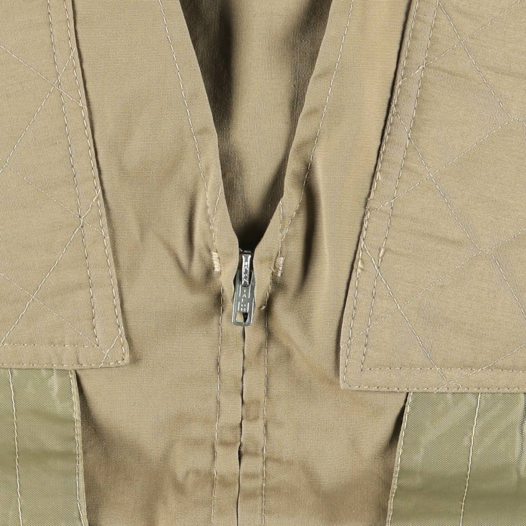 Vintage 1980'S Browning hunting vest, made in the USA, size M, men's polyester Khaki type beige Vintage Second Hand