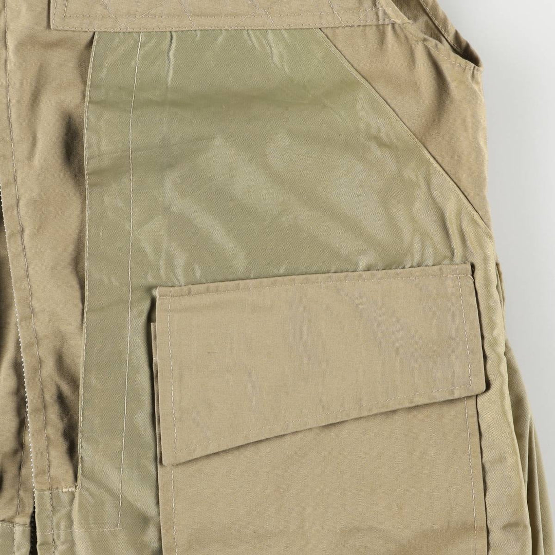 Vintage 1980'S Browning hunting vest, made in the USA, size M, men's polyester Khaki type beige Vintage Second Hand