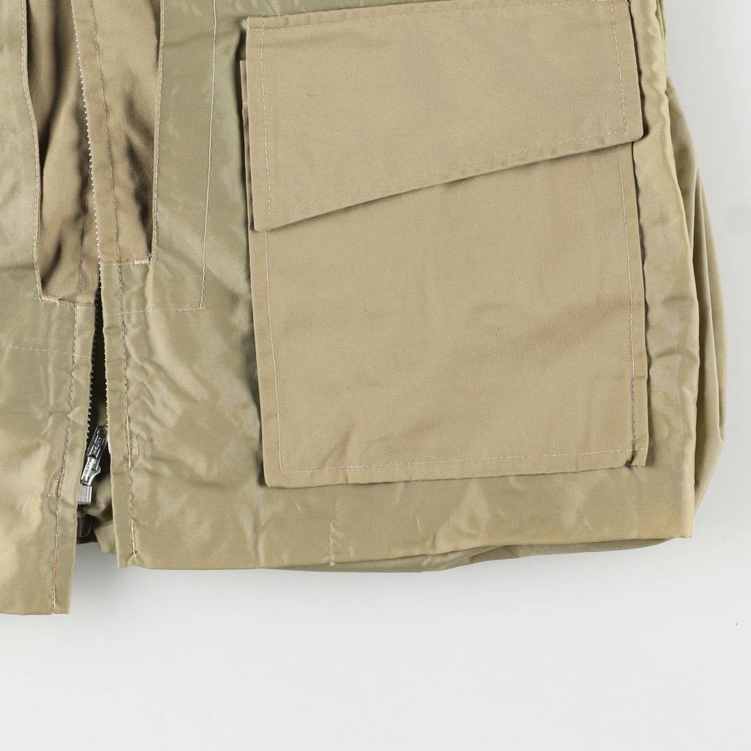 Vintage 1980'S Browning hunting vest, made in the USA, size M, men's polyester Khaki type beige Vintage Second Hand