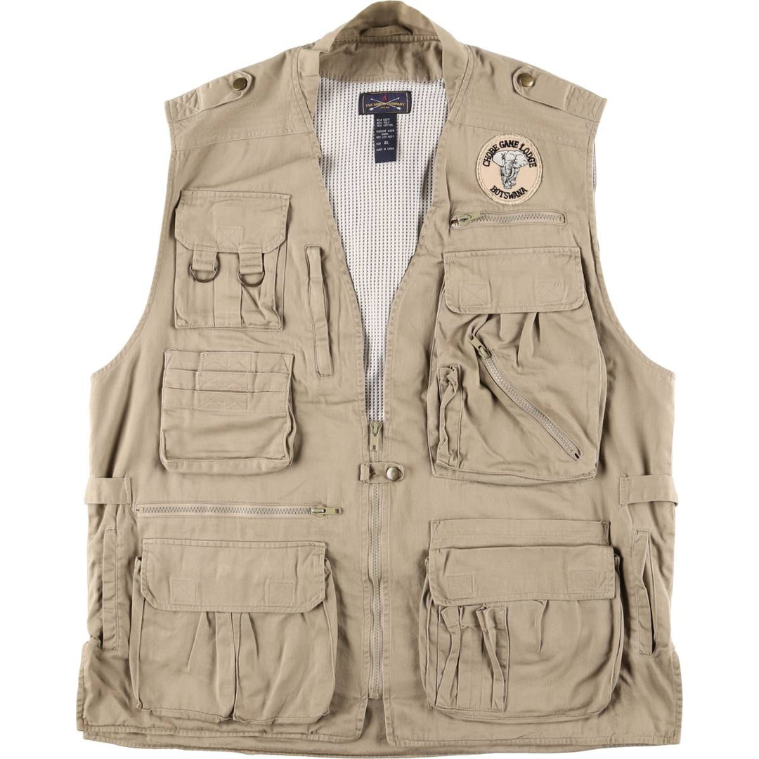 Arrow THE ARROW COMPANY Safari Vest, Men's XL, Vintage polyester Beige type Vintage Second Hand