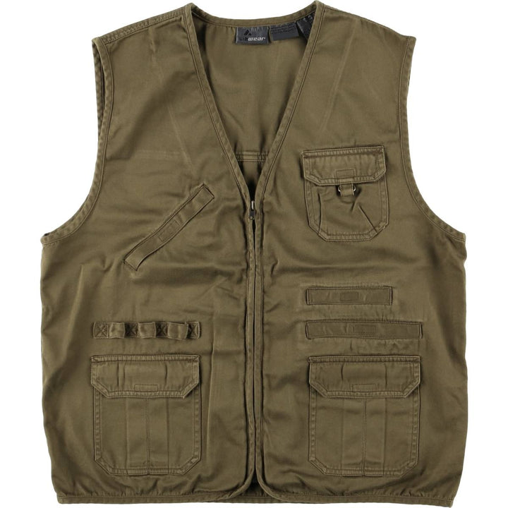 Liz Claiborne LIZ WEAR Fishing Vest, Men's Size Medium cotton Khaki type Vintage Second Hand