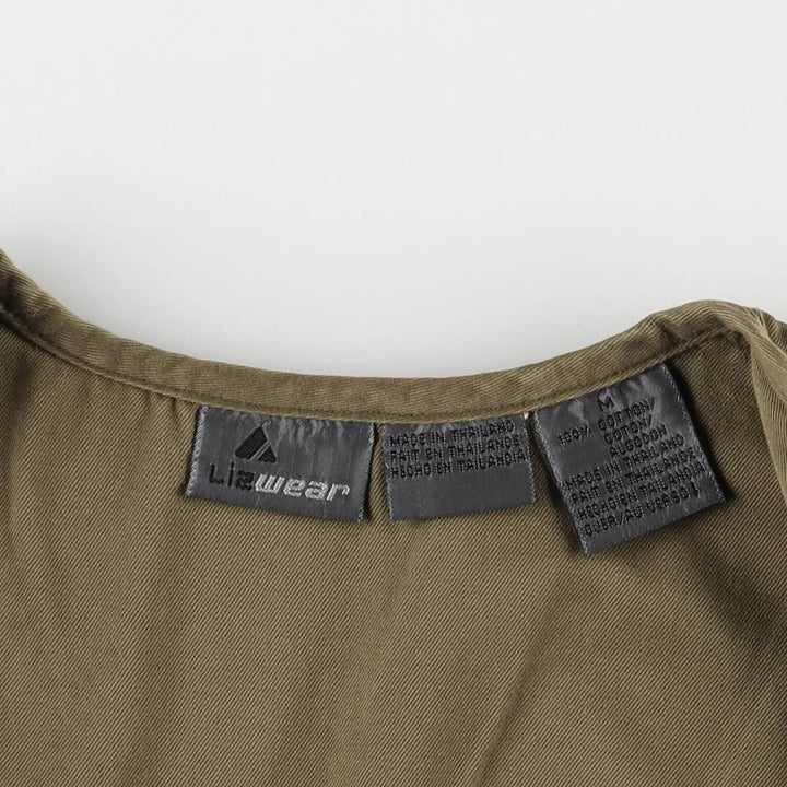 Liz Claiborne LIZ WEAR Fishing Vest, Men's Size Medium cotton Khaki type Vintage Second Hand