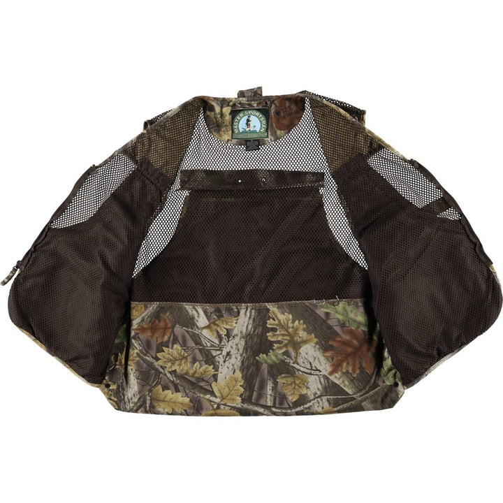 MASTER SPORTSMAN Realtree Camo Padded Hunting Vest, Men's XL cotton Khaki type Vintage Second Hand