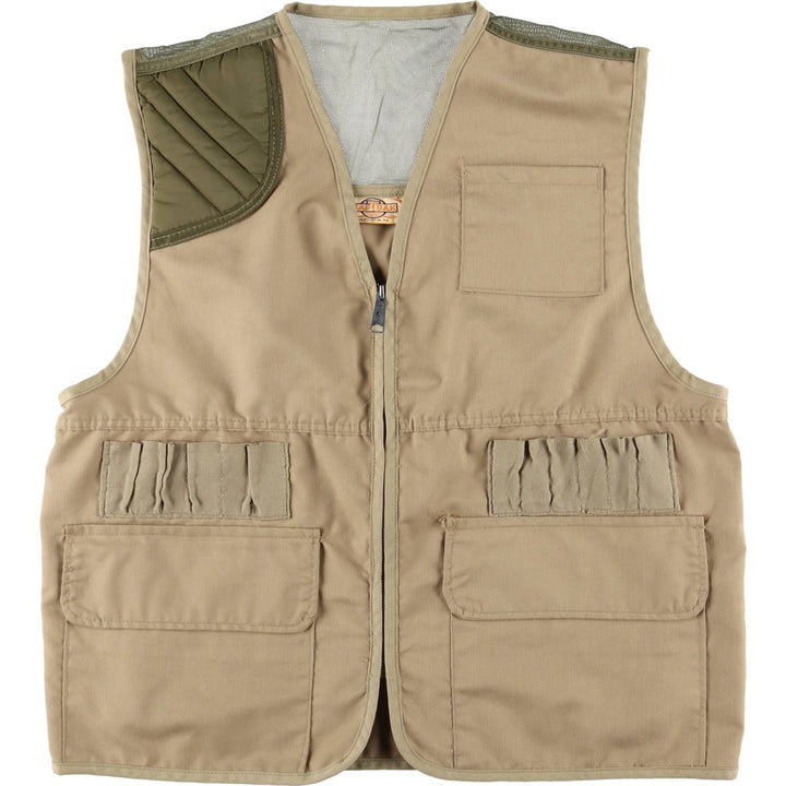 Vintage 80s-90'S SAFT BAK hunting vest, men's size L unclear Khaki type beige Vintage Second Hand