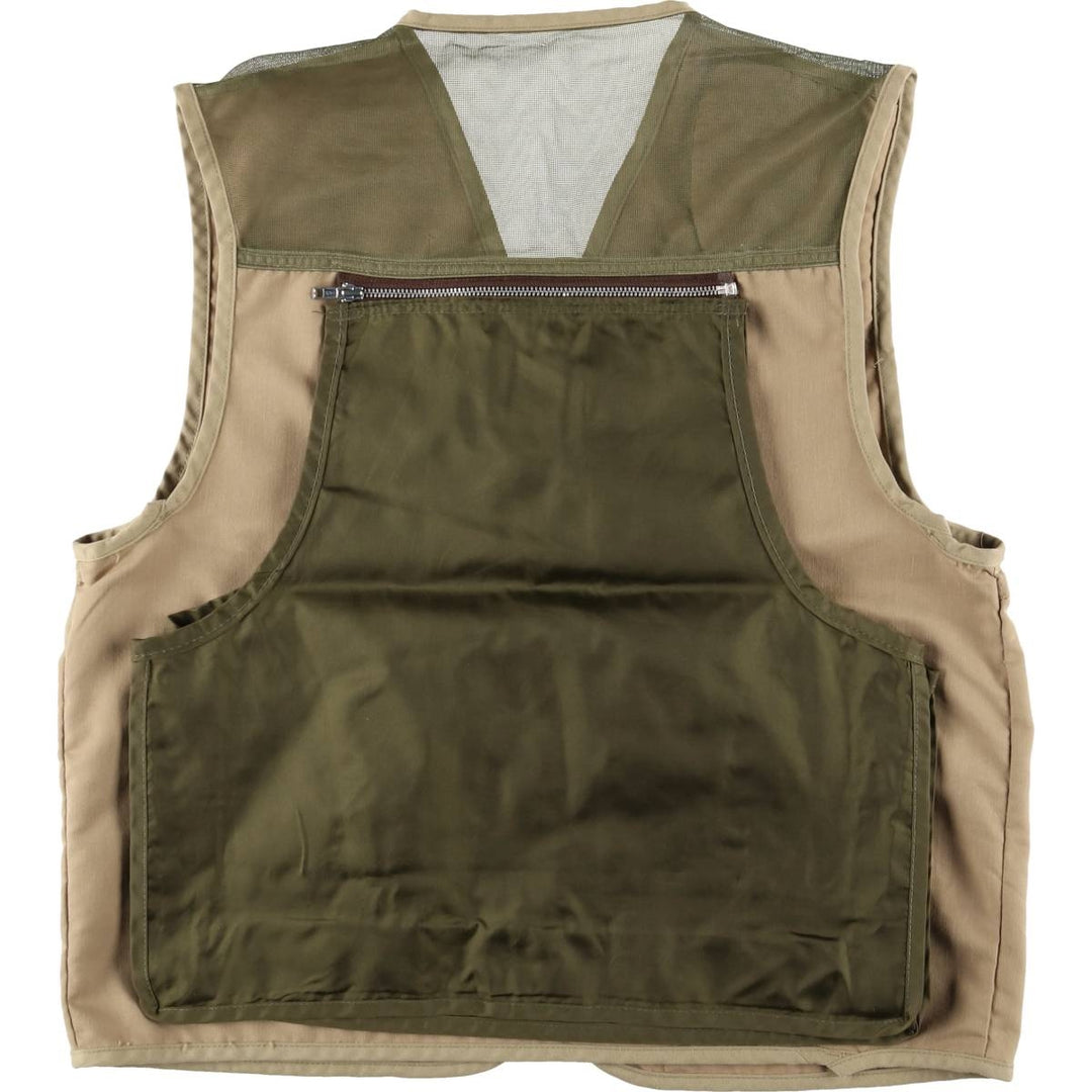 Vintage 80s-90'S SAFT BAK hunting vest, men's size L unclear Khaki type beige Vintage Second Hand