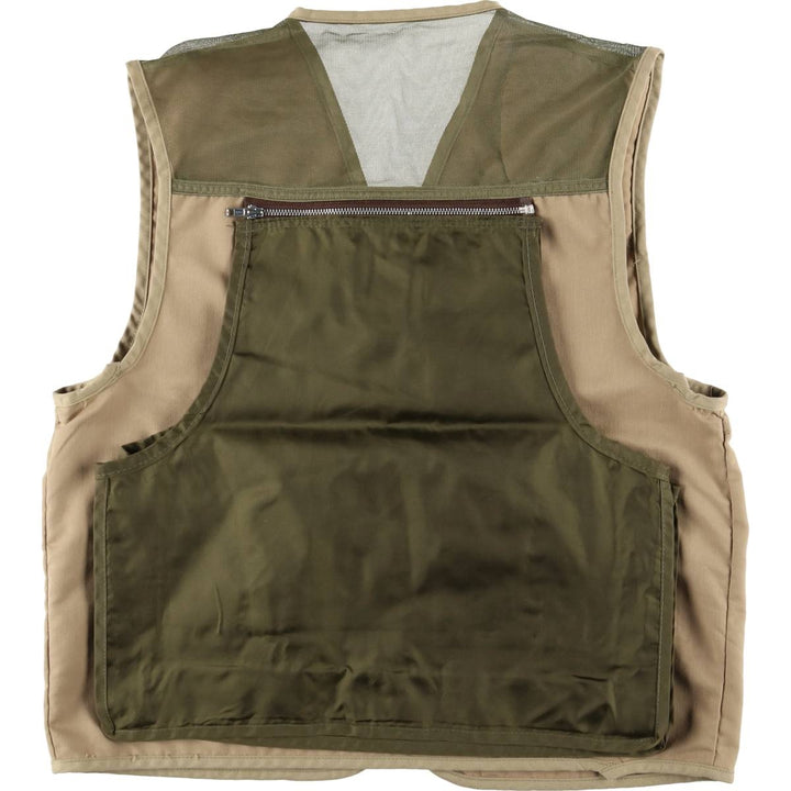 Vintage 80s-90'S SAFT BAK hunting vest, men's size L unclear Khaki type beige Vintage Second Hand