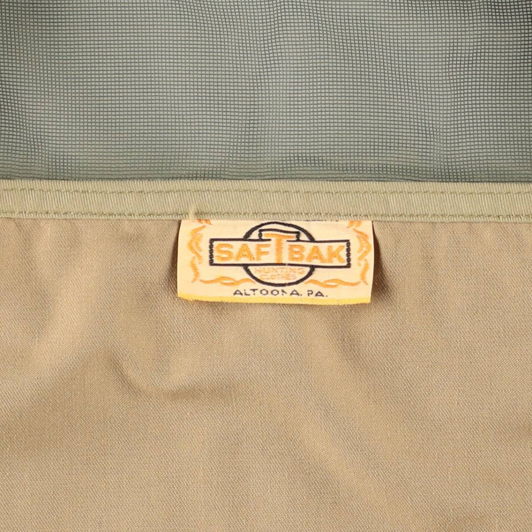 Vintage 80s-90'S SAFT BAK hunting vest, men's size L unclear Khaki type beige Vintage Second Hand