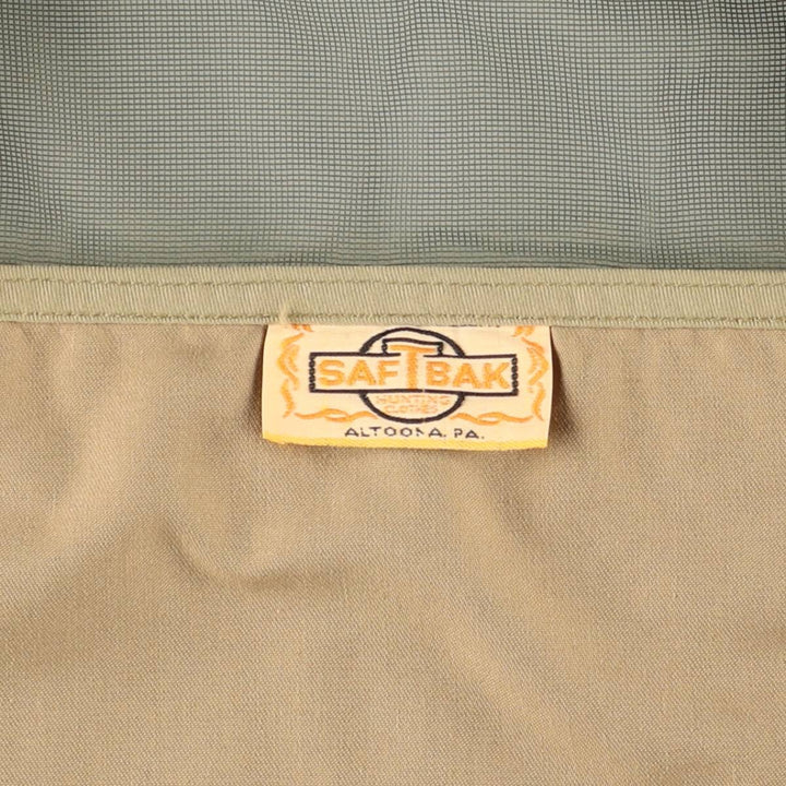Vintage 80s-90'S SAFT BAK hunting vest, men's size L unclear Khaki type beige Vintage Second Hand
