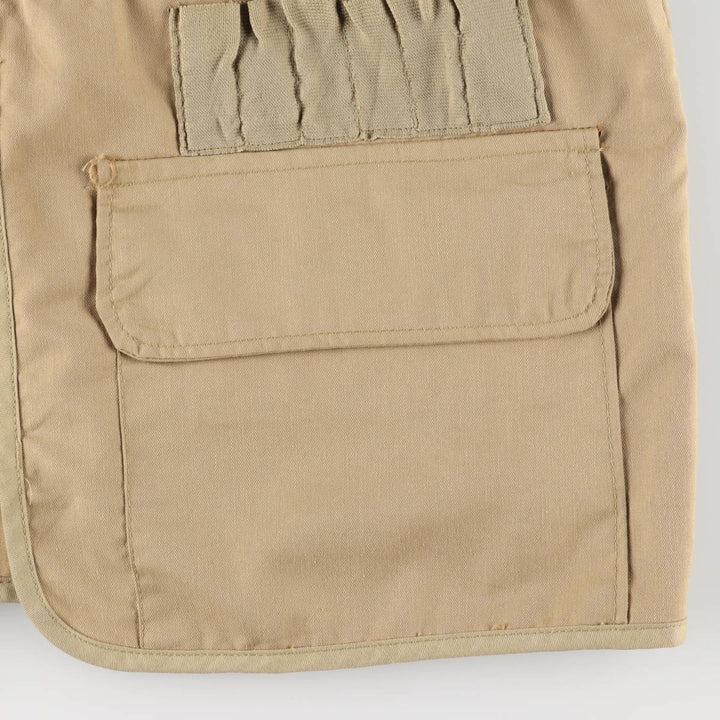 Vintage 80s-90'S SAFT BAK hunting vest, men's size L unclear Khaki type beige Vintage Second Hand