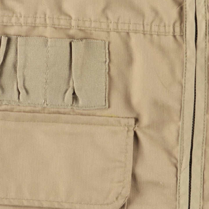 Vintage 80s-90'S SAFT BAK hunting vest, men's size L unclear Khaki type beige Vintage Second Hand