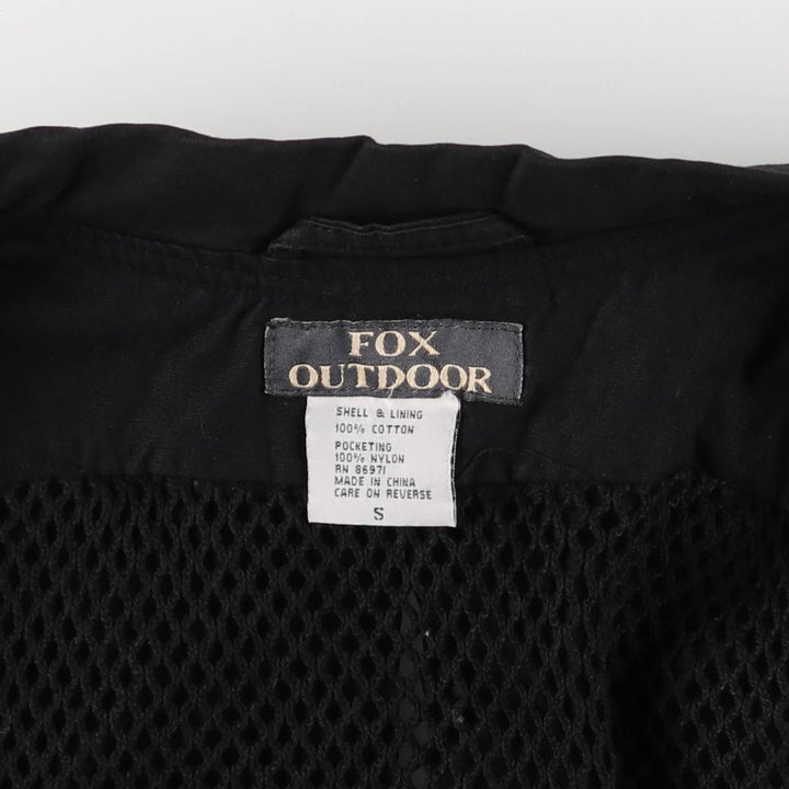 FOX OUTDOOR Fishing Vest, Men's Size S cotton black type Vintage Second Hand
