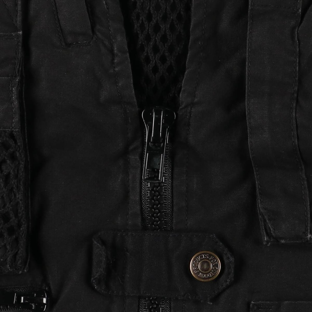 FOX OUTDOOR Fishing Vest, Men's Size S cotton black type Vintage Second Hand