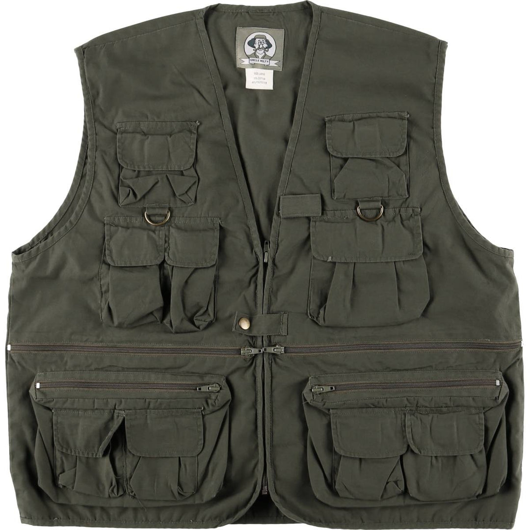Rothco Fishing Vest, Men's Size L cotton Khaki type Vintage Second Hand