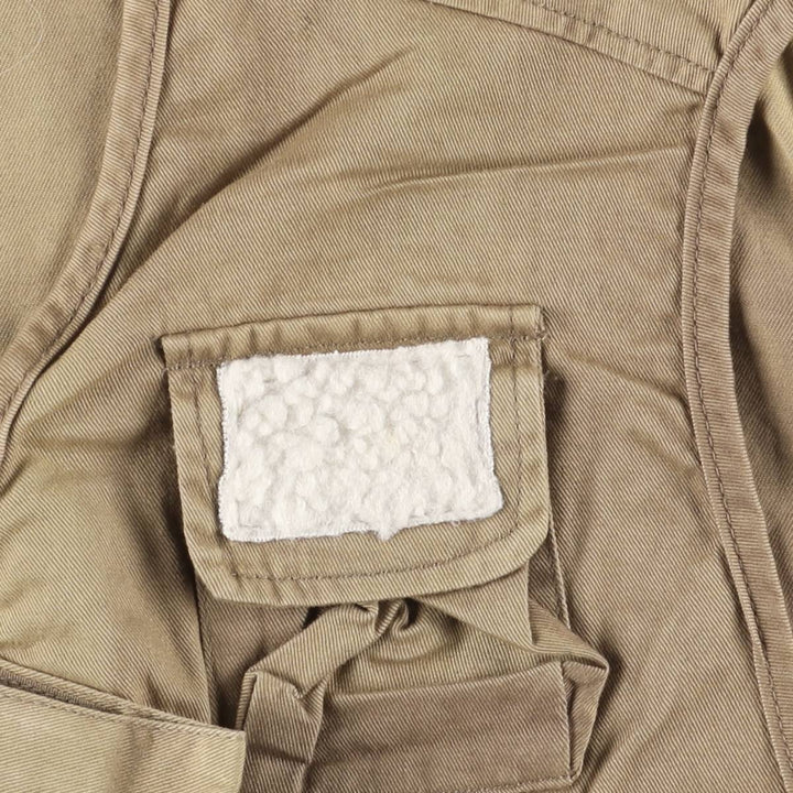FLUEGER Fishing Vest, Men's Size M cotton Khaki type brown Vintage Second Hand