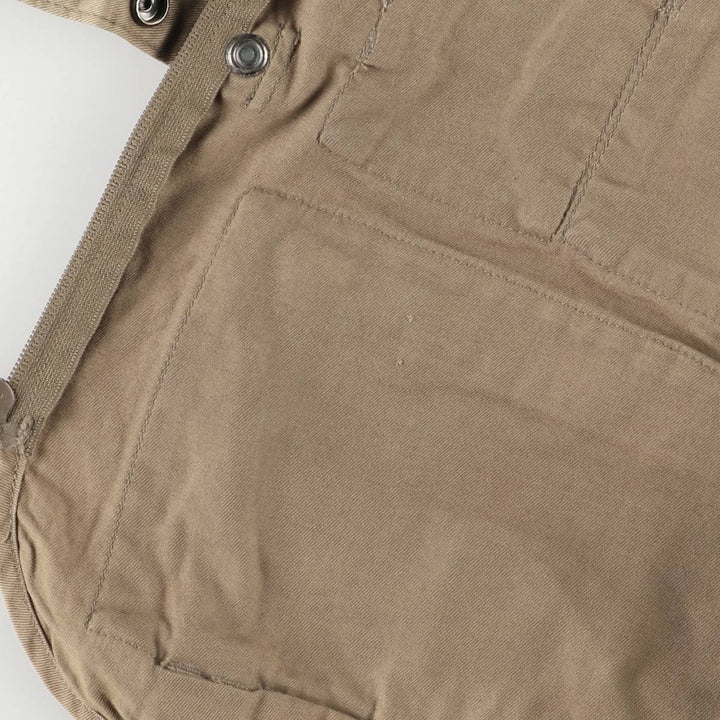 FLUEGER Fishing Vest, Men's Size M cotton Khaki type brown Vintage Second Hand
