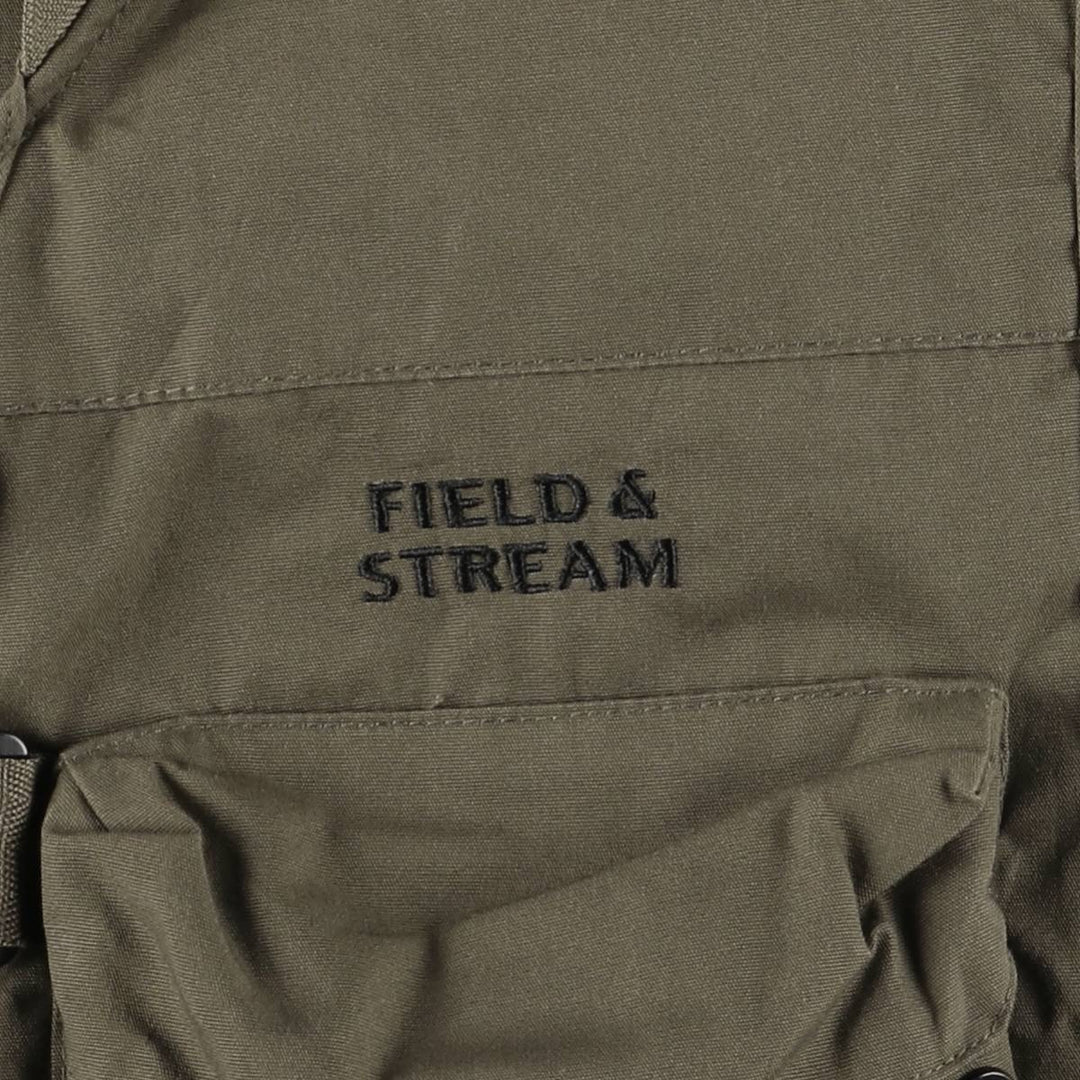 FIELD and STREAM Fishing Vest, Men's M size polyester Khaki type brown Vintage Second Hand