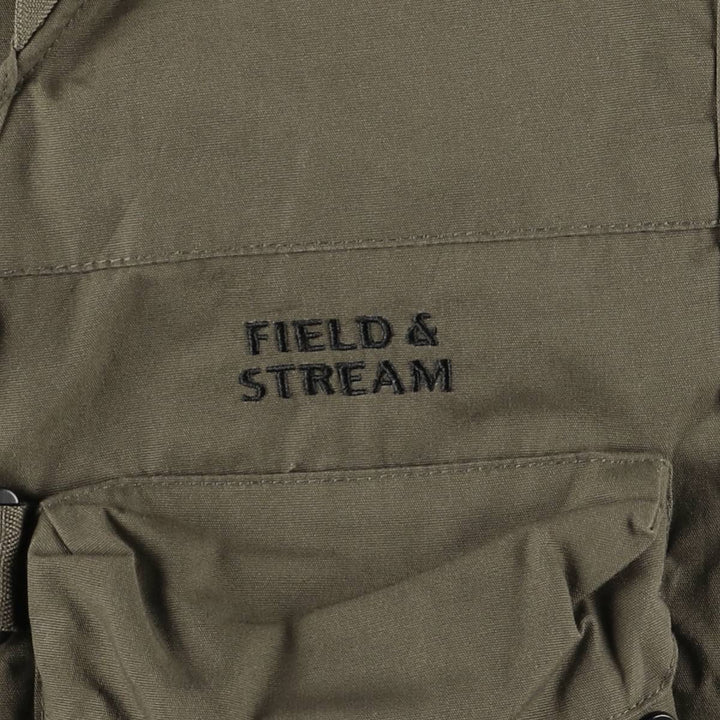 FIELD and STREAM Fishing Vest, Men's M size polyester Khaki type brown Vintage Second Hand