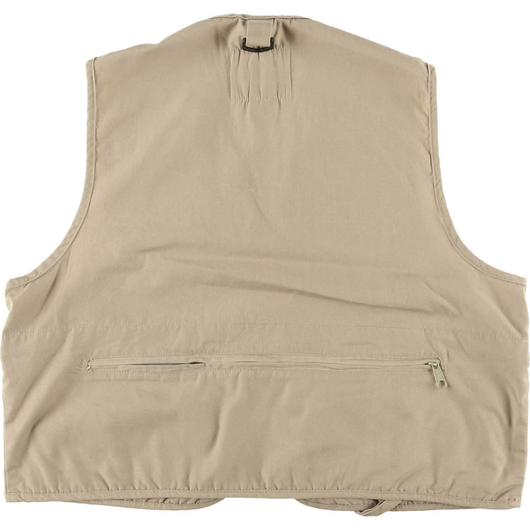 90'S MASTER SPORTSMAN Vintage Fishing Vest, Men's Size M cotton Beige type Vintage Second Hand