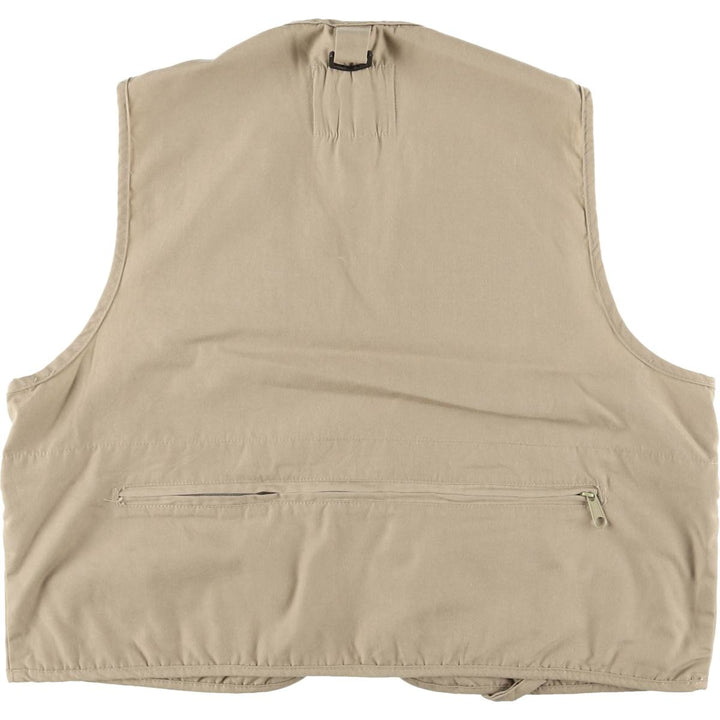 90'S MASTER SPORTSMAN Vintage Fishing Vest, Men's Size M cotton Beige type Vintage Second Hand