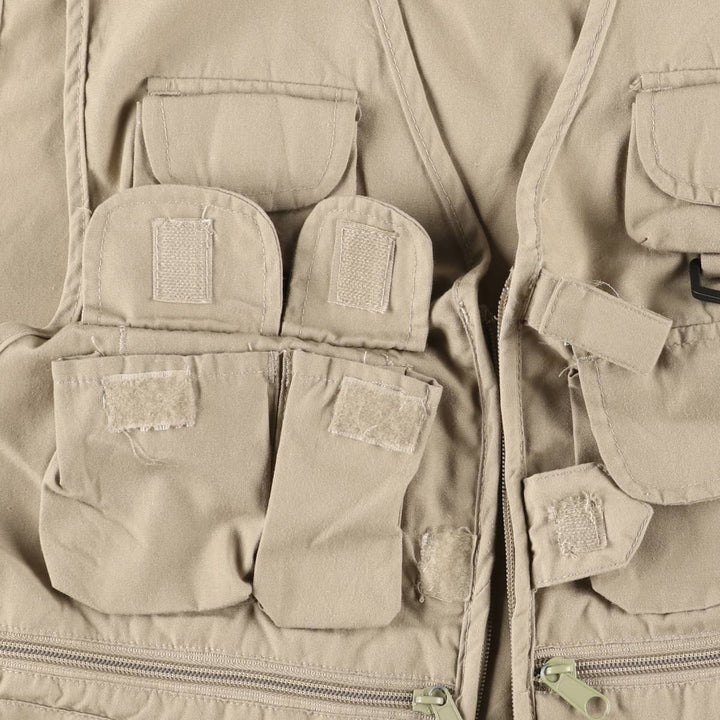 90'S MASTER SPORTSMAN Vintage Fishing Vest, Men's Size M cotton Beige type Vintage Second Hand