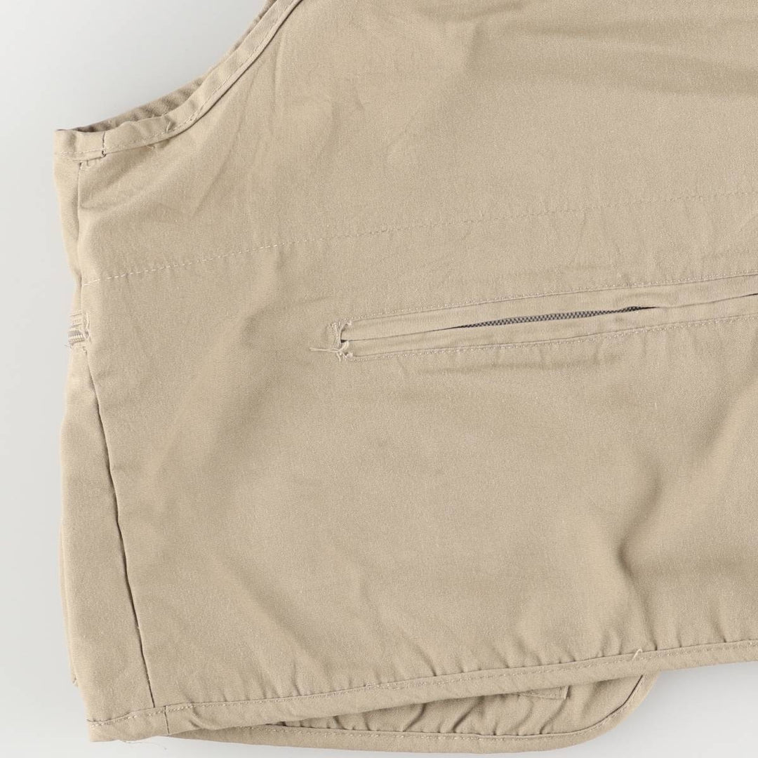 90'S MASTER SPORTSMAN Vintage Fishing Vest, Men's Size M cotton Beige type Vintage Second Hand