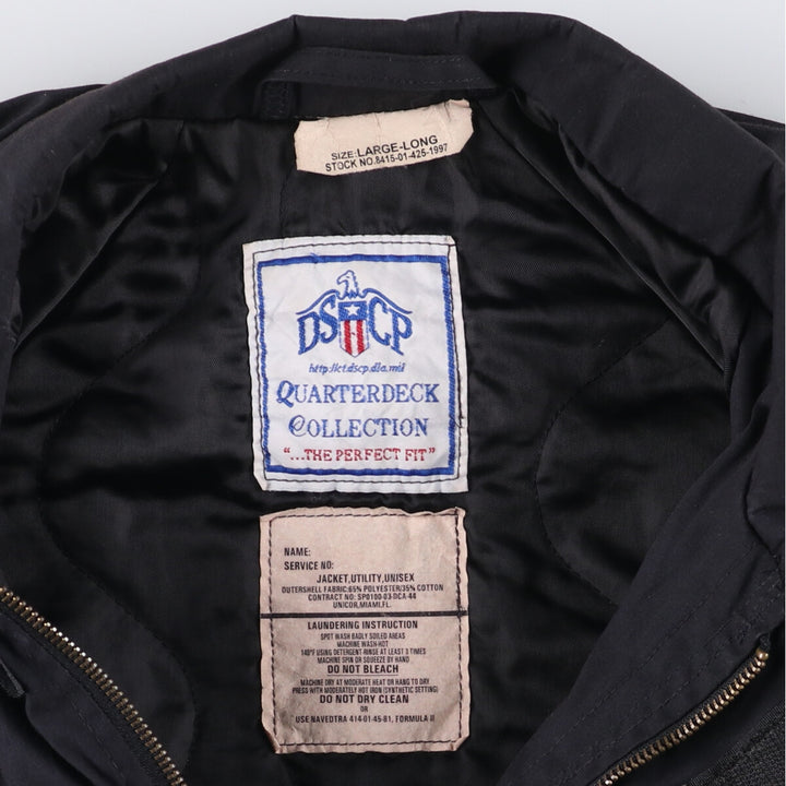 Authentic 2000'S US military DSCP military utility jacket, made in the USA, men's size L polyester black type Vintage Second Hand