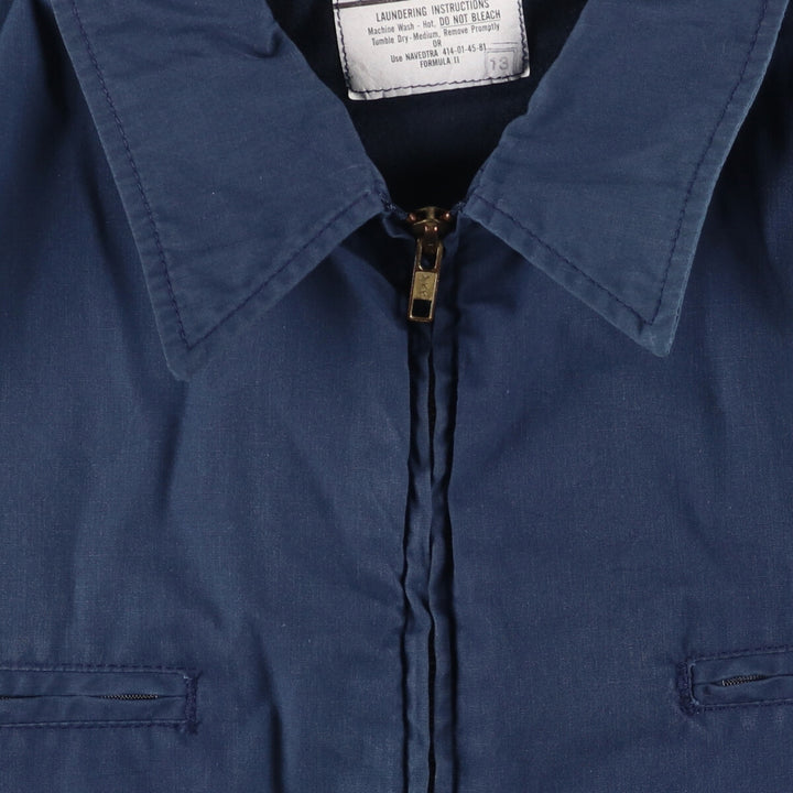 90'S US Military Utility Jacket, Made in USA, Men's Size XL, Vintage cotton navy blue type Vintage Second Hand