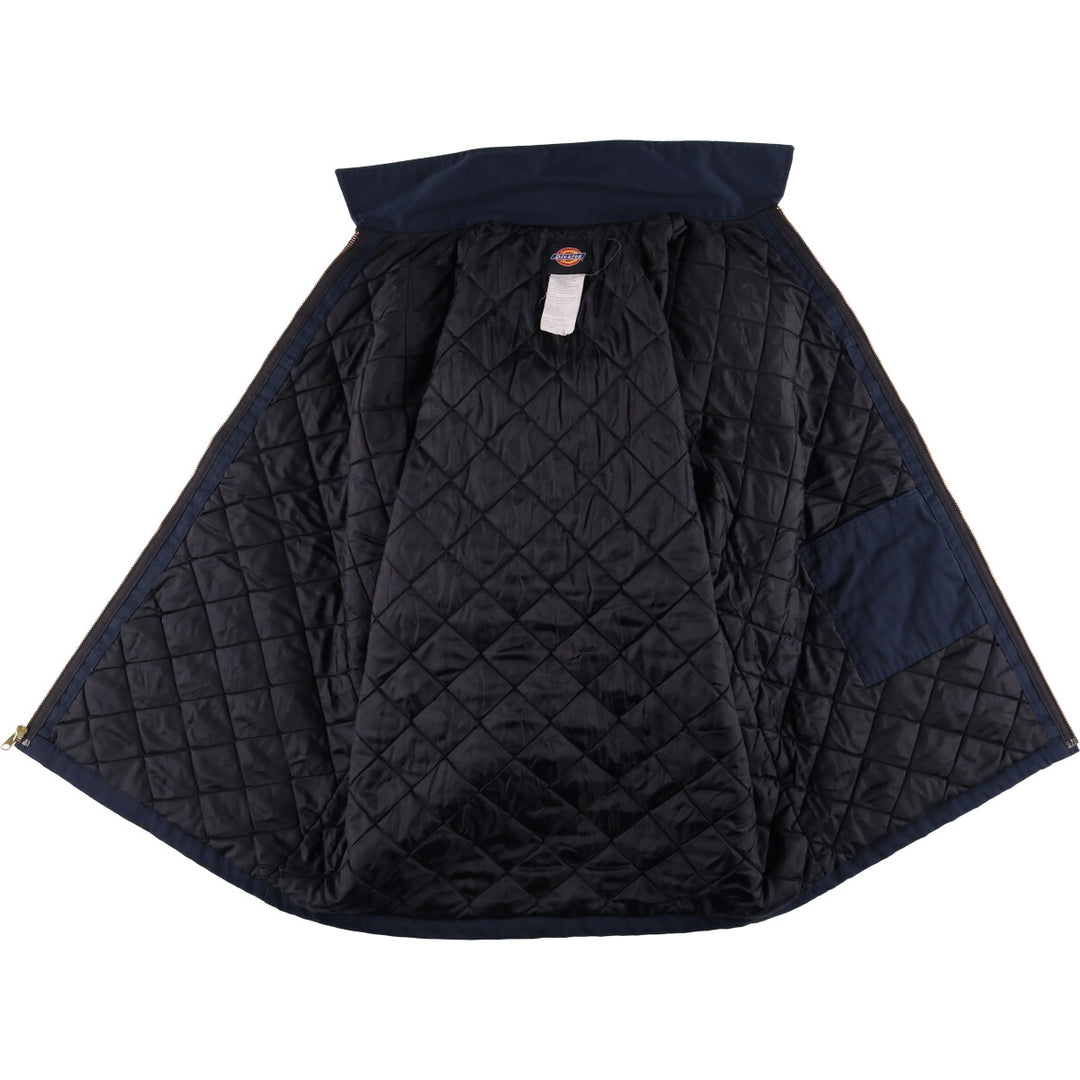 Dickies padded work jacket, men's size L polyester navy blue type Vintage Second Hand