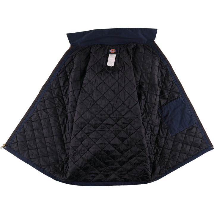 Dickies padded work jacket, men's size L polyester navy blue type Vintage Second Hand
