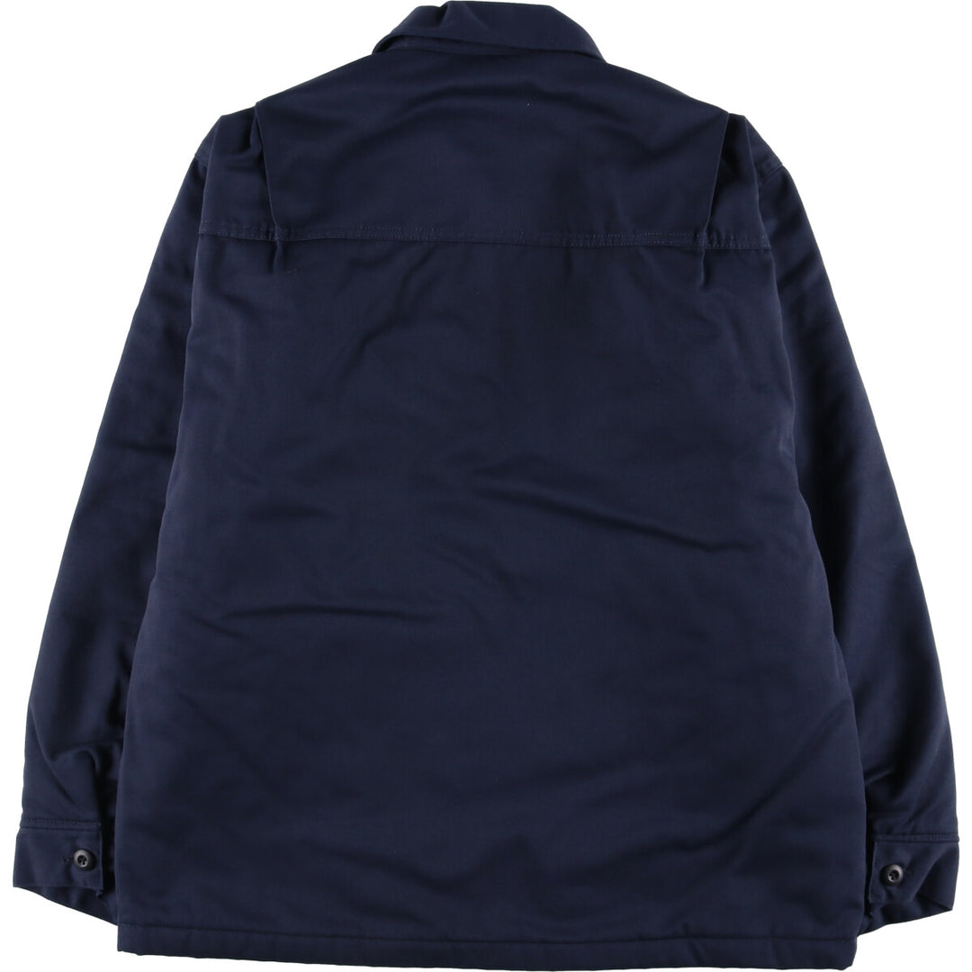 Dickies padded work jacket, men's size L polyester navy blue type Vintage Second Hand