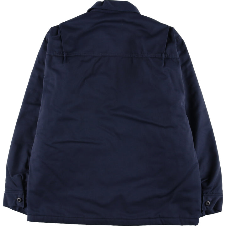 Dickies padded work jacket, men's size L polyester navy blue type Vintage Second Hand