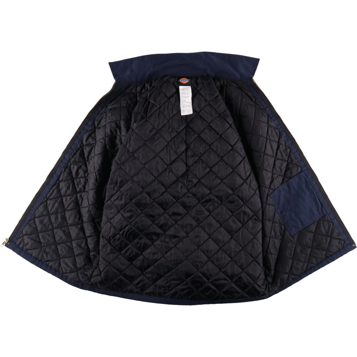 Dickies padded work jacket, men's size L polyester navy blue type Vintage Second Hand
